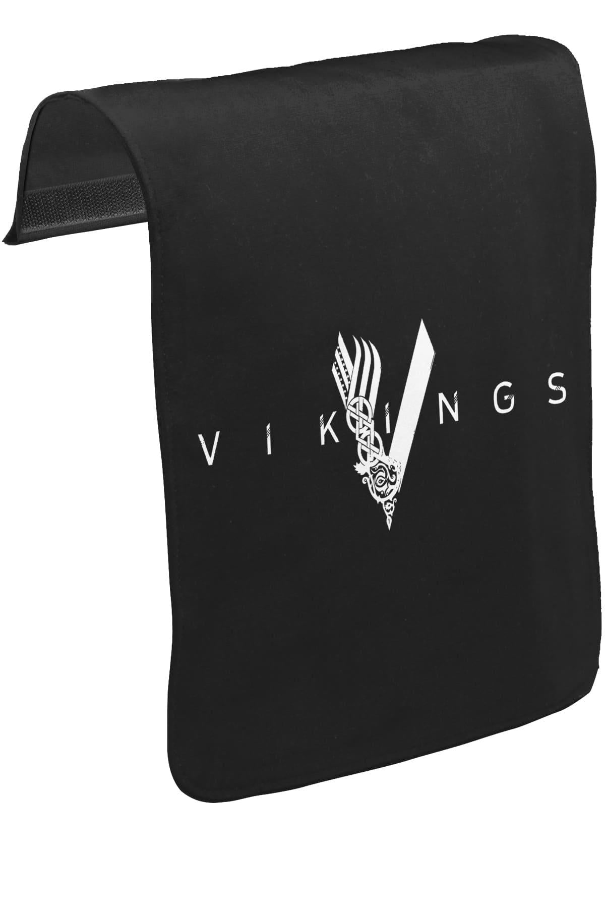 Vikings - Logo Unisex Siyah Tak-Çıkar Postacı Çanta Kapağı CK-1070
