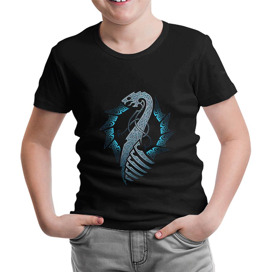 Vikings - Moon Hunter Black Kids Tshirt