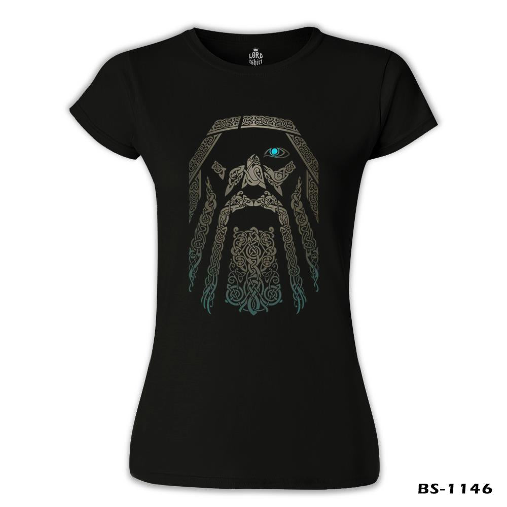 Vikings - Odin Siyah Kadın Tshirt