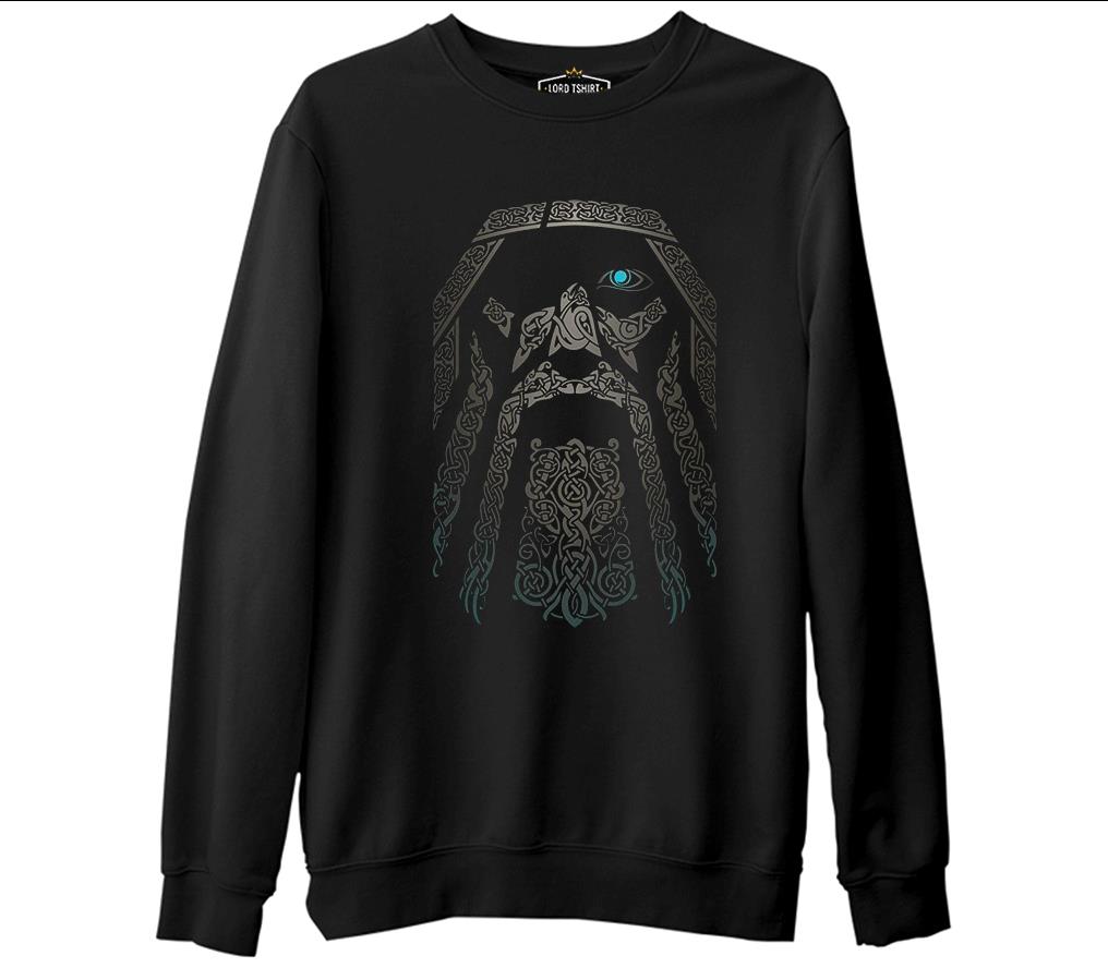 Vikings - Odin Black Men's Thick Sweatshirt