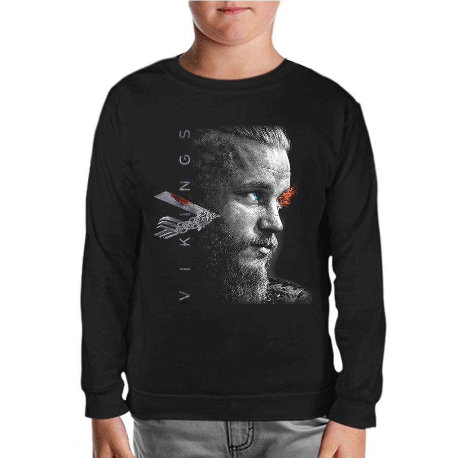 Vikings - Ragnar II Black Kids Sweatshirt