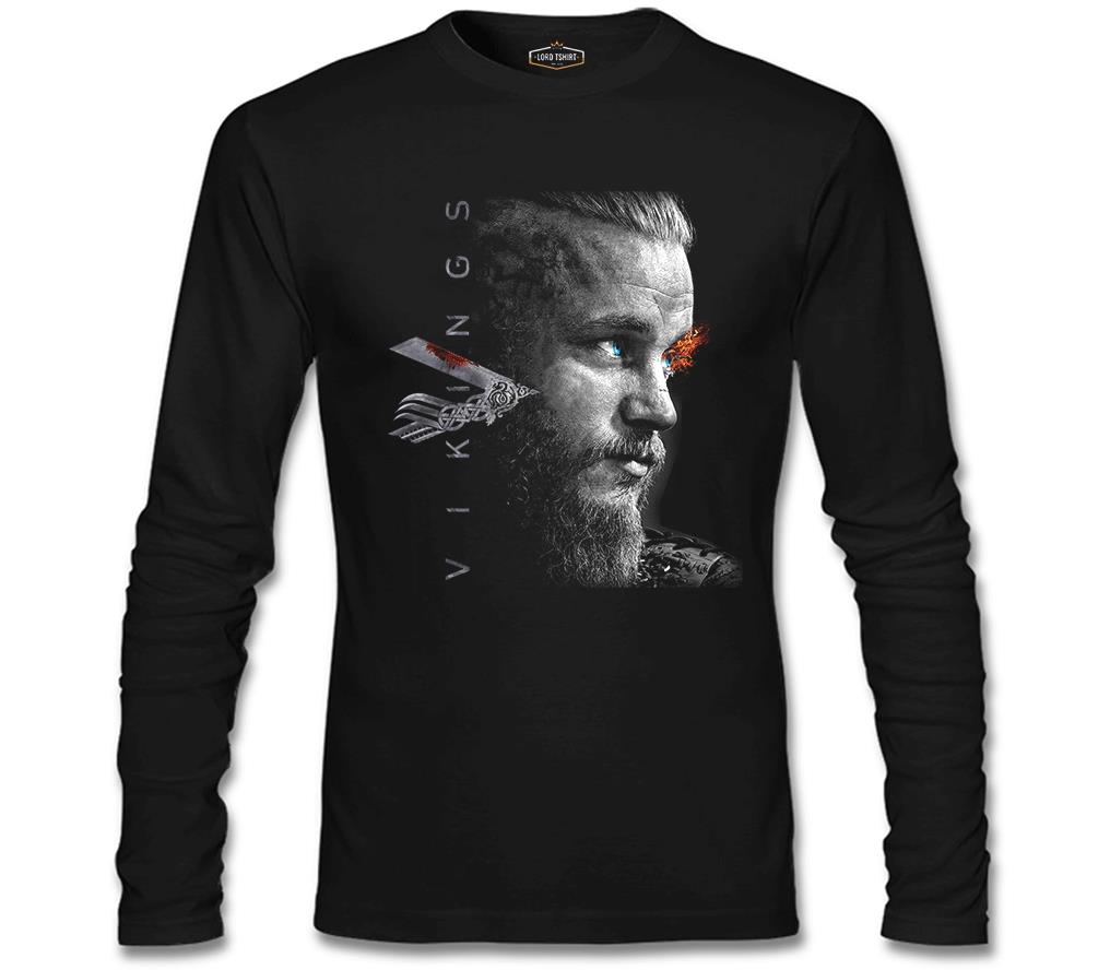 Vikings - Ragnar II Siyah Erkek Sweatshirt