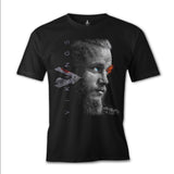 Vikings - Ragnar II Siyah Erkek Tshirt