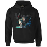 Vikings - Ragnar &amp; Lagertha Black Men's Zipperless Hoodie