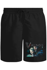 Vikings - Ragnar & Lagertha Unisex Siyah Şort