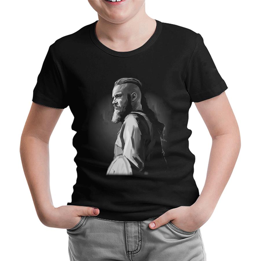 Vikings - Ragnar Siyah Çocuk Tshirt