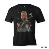 Vikings - Ragnar Axe Siyah Erkek Tshirt