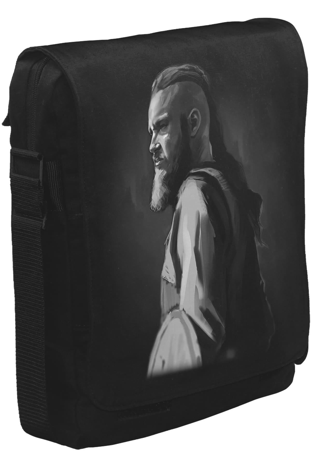 Vikings - Ragnar Unisex Siyah Postacı Çanta