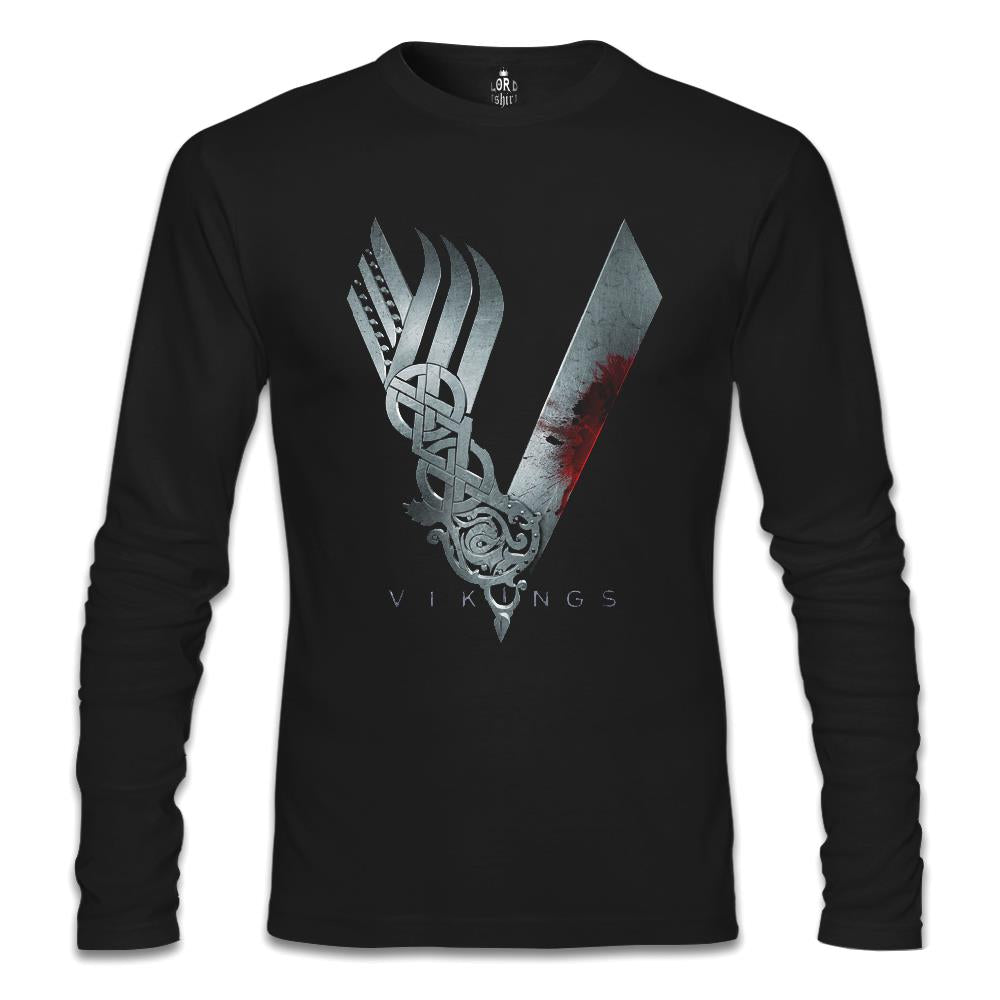 Vikings Siyah Erkek Sweatshirt