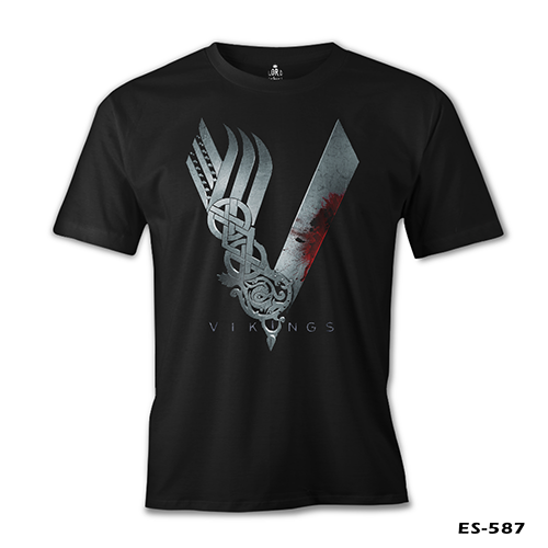 Vikings Siyah Erkek Tshirt