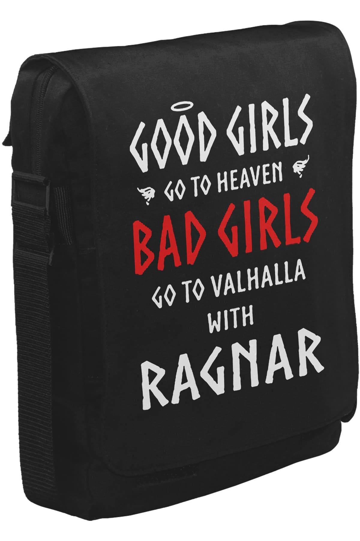 Vikings - Valhalla Unisex Siyah Postacı Çanta