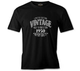 Vintage Premium 1950 Siyah Erkek Tshirt
