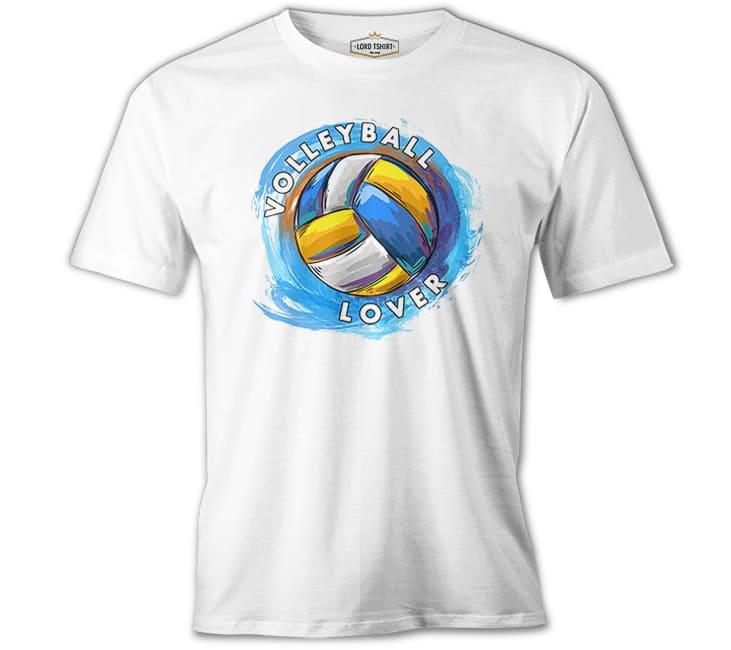 Voleybol Aşkı Beyaz Erkek Tshirt