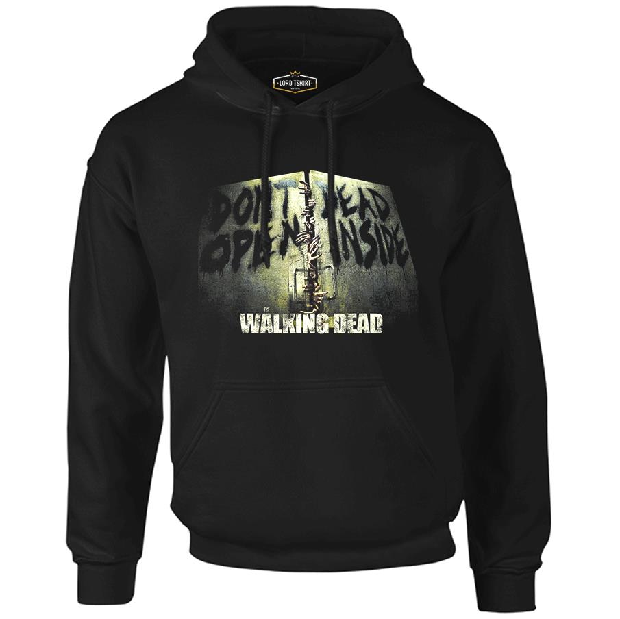 Walking Dead Black Men's Zipperless Hoodie