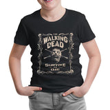 Walking Dead - Survive or Die Siyah Çocuk Tshirt