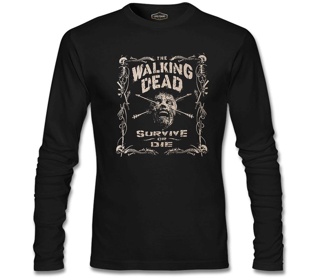 Walking Dead - Survive or Die Black Men's Sweatshirt
