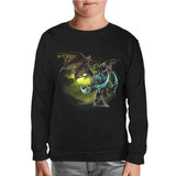 Warcraft - Illidan Stormrage Black Kids Sweatshirt