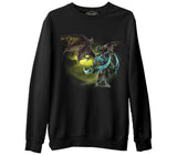 Warcraft - Illidan Stormrage  Siyah Erkek Kalın Sweatshirt