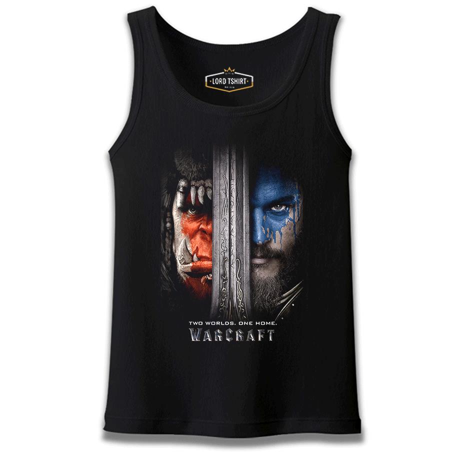 Warcraft - Two Worlds One Home Siyah Erkek Atlet