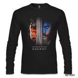 Warcraft - Two Worlds One Home Siyah Erkek Sweatshirt