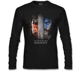 Warcraft - Two Worlds One Home Siyah Erkek Sweatshirt