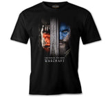 Warcraft - Two Worlds One Home Siyah Erkek Tshirt
