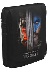 Warcraft - Two Worlds One Home Unisex Siyah Postacı Çanta