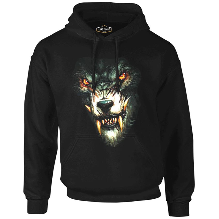 WareWolf Black Men's Zipperless Hoodie