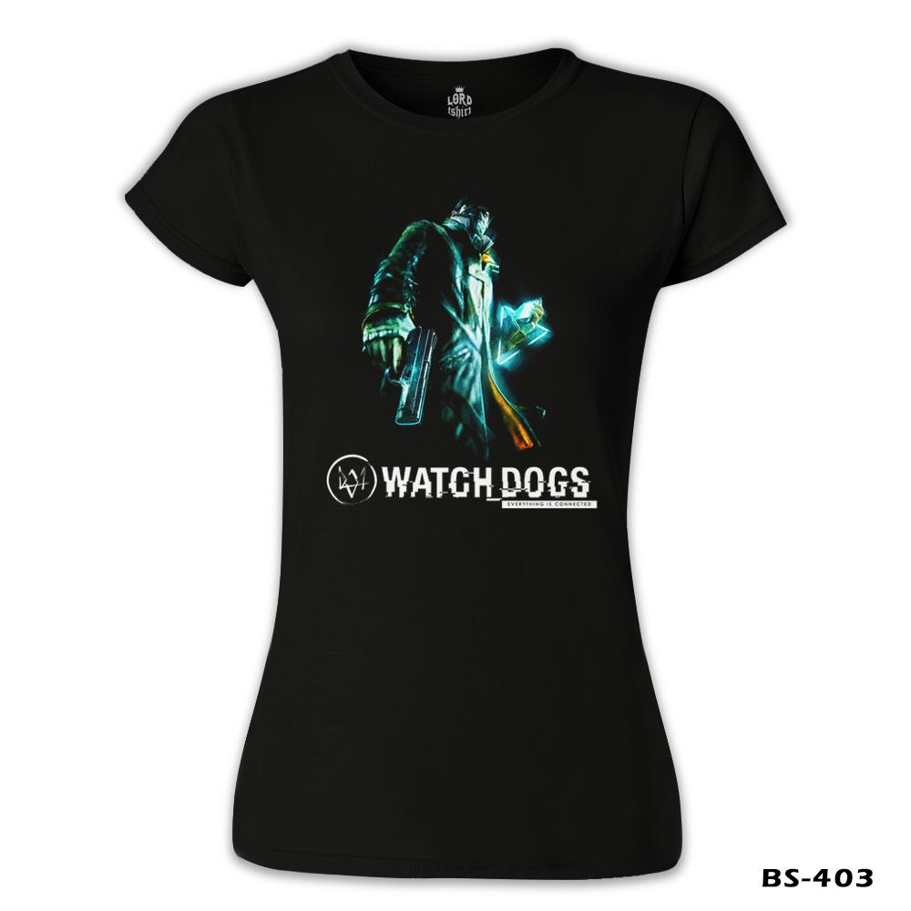 Watch Dogs Siyah Kadın Tshirt