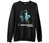 Watch Dogs  Siyah Erkek Kalın Sweatshirt