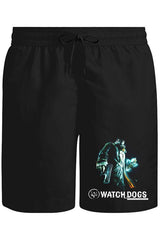 Watch Dogs Unisex Siyah Şort