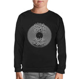 Waves on a Vinyl Black Kids Sweatshirt