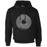 Waves on a Vinyl Siyah Erkek Fermuarsız Kapşonlu