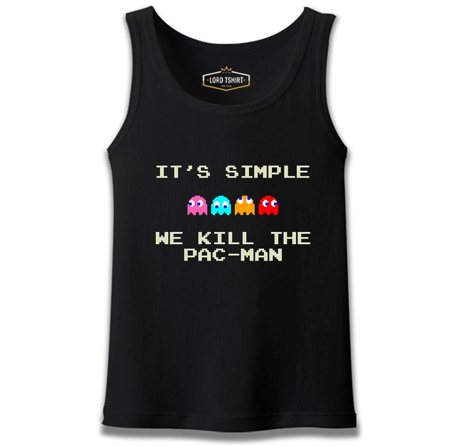 We Kill the Pac-Man Siyah Erkek Atlet