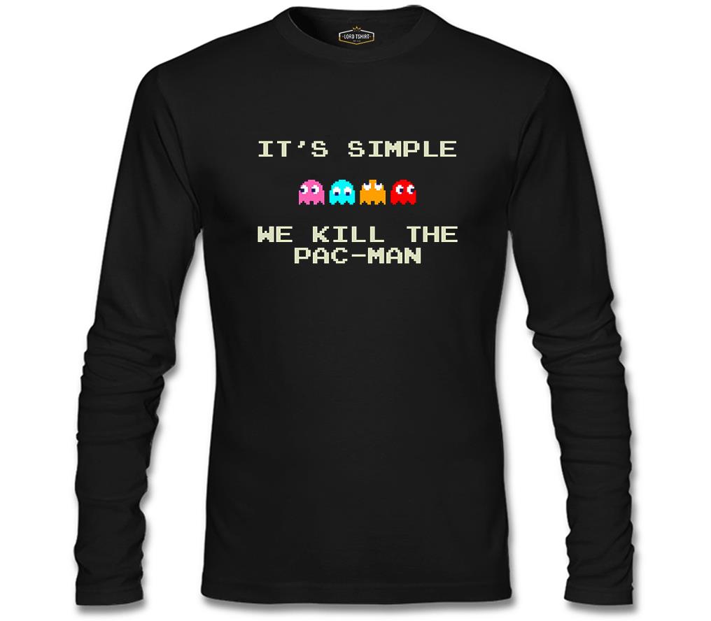 We Kill the Pac-Man Siyah Erkek Sweatshirt