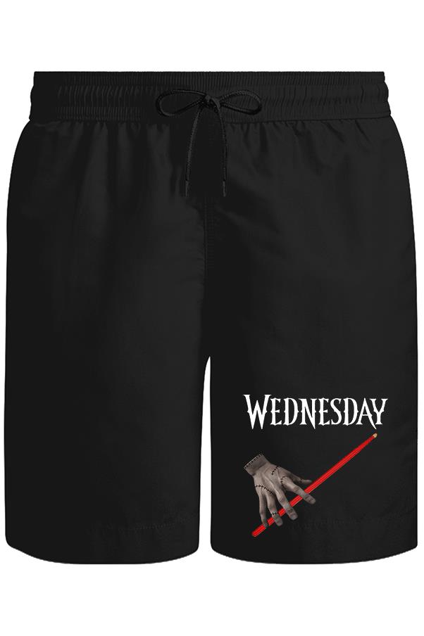 Wednesday Hand Unisex Siyah Şort