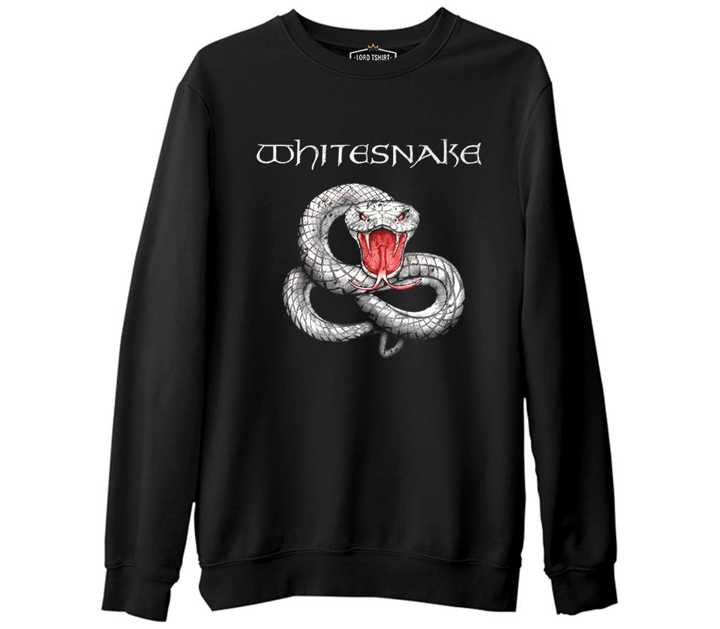 Whitesnake - Snake  Siyah Erkek Kalın Sweatshirt