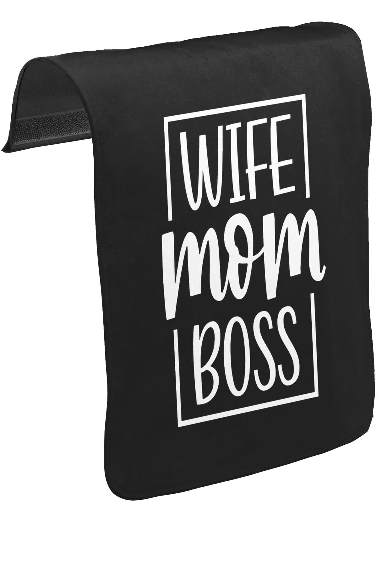 Wife Mom Boss Anneler Günü Siyah Tak-Çıkar Unisex Tshirt CK-1637