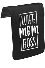 Wife Mom Boss Anneler Günü Siyah Tak-Çıkar Unisex Tshirt CK-1637