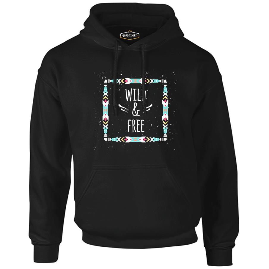 Wild and Free Black Men's Zipperless Hoodie