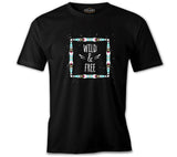 Wild and Free Siyah Erkek Tshirt