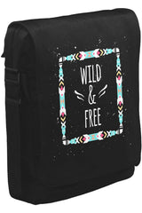 Wild and Free Unisex Siyah Postacı Çanta