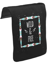 Wild and Free Unisex Siyah Tak-Çıkar Postacı Çanta Kapağı CK-1654