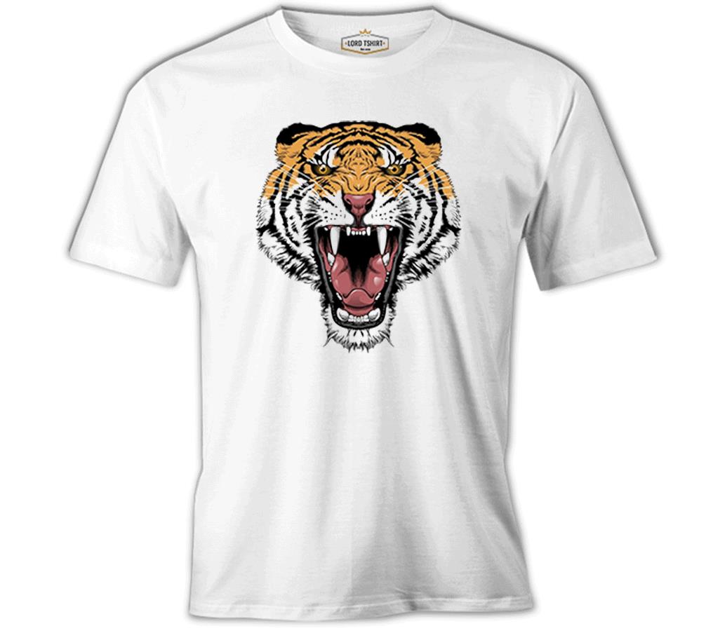 Wild - Kaplan Beyaz Erkek Tshirt