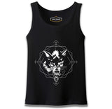 Wild Wolf Head in an Octagon Shape Black Men's Athlete