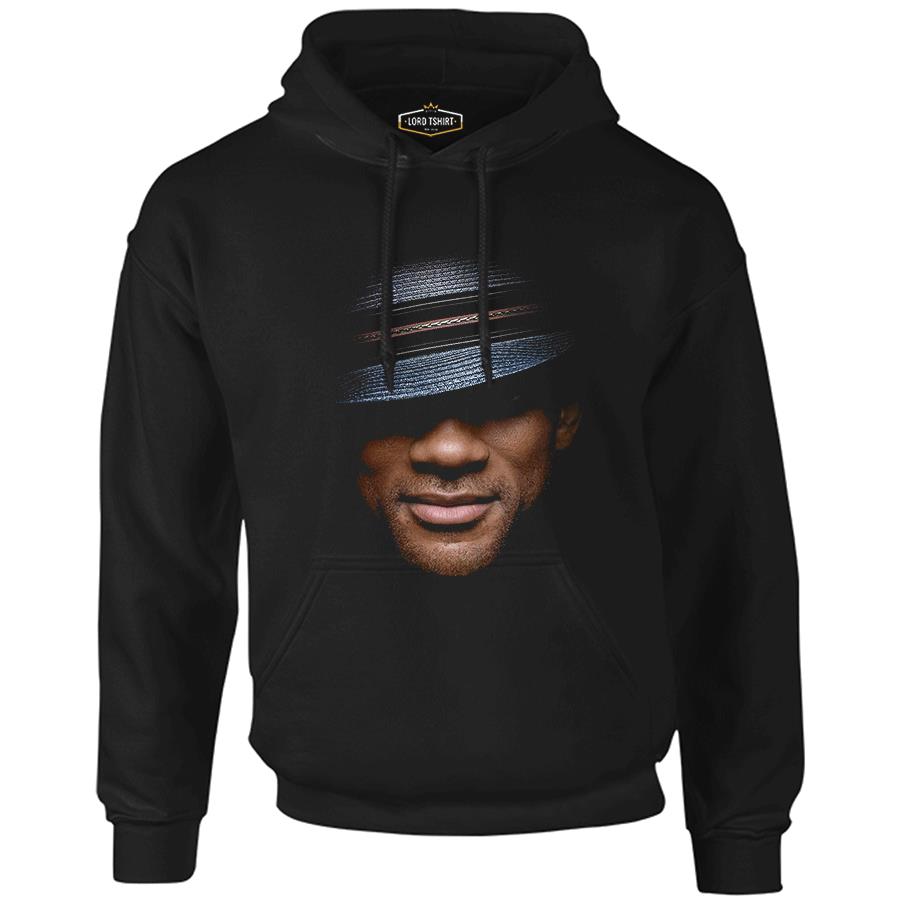 Will Smith Siyah Erkek Fermuarsız Kapşonlu