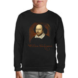 William Sheakspeare - Portre Siyah Çocuk Sweatshirt