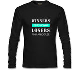 Winners Find a Way Siyah Erkek Sweatshirt