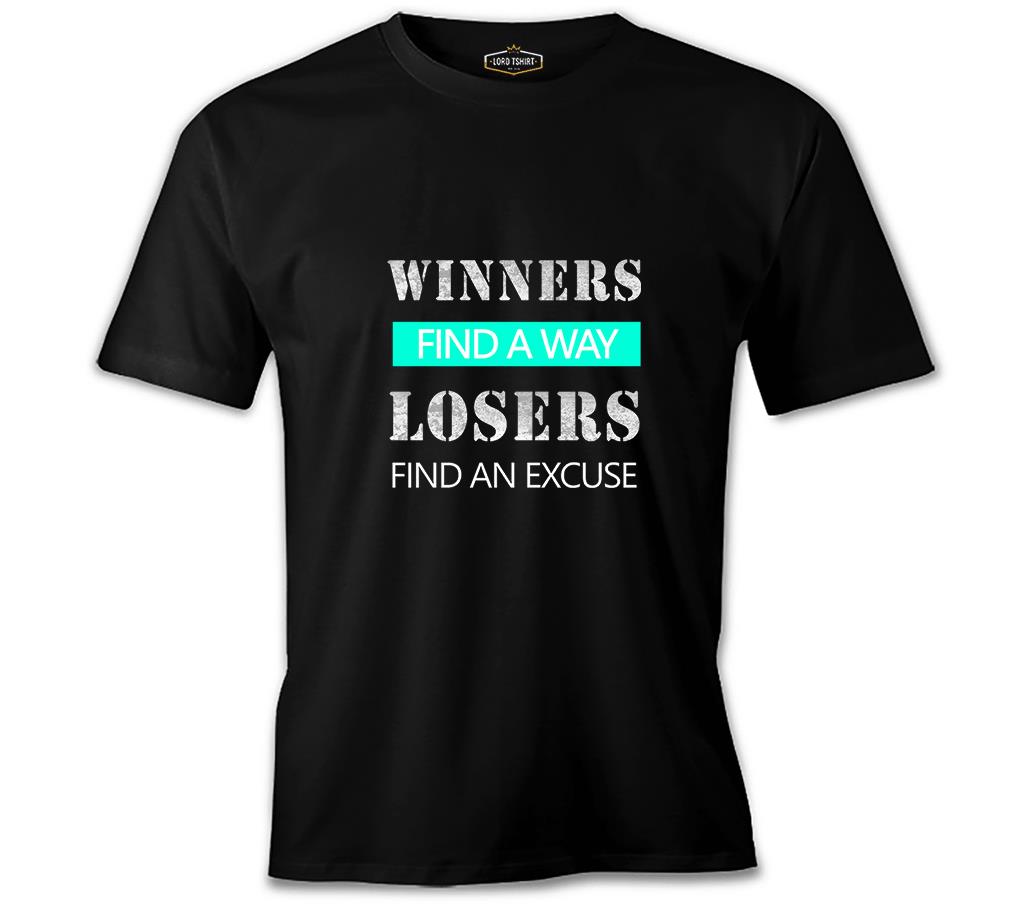 Winners Find a Way Black Men's Tshirt