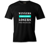 Winners Find a Way Black Men's Tshirt